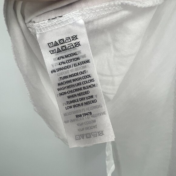 Lot of 2 Women's Size Small Tops Striped Tank and White Tee - Picture 7 of 7